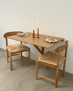 Sale Nimara Madison træstol i eg med flet sæde