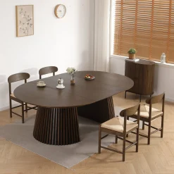 Outlet Nimara Madison træstol i røget eg med flet sæde