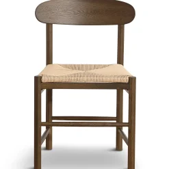 Outlet Nimara Madison træstol i røget eg med flet sæde