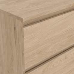 Online Nimara Maise kommode H:70 x B:138 x B:41 cm med 6 skuffer i egelook