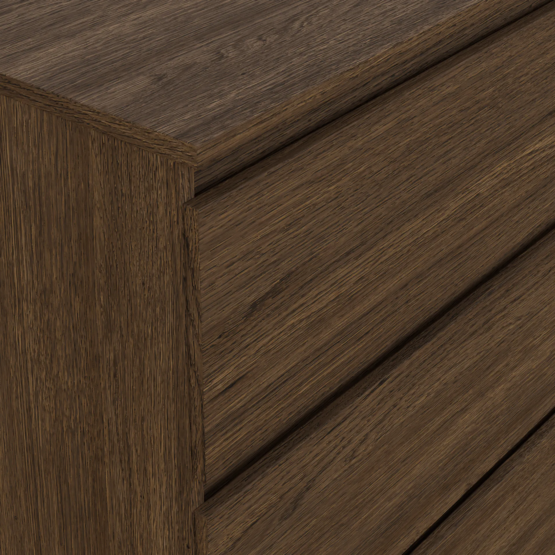 Clearance Nimara Maise kommode  H:70 x B:70 x D:41 cm med 3 skuffer i røget egelook