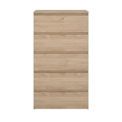 Discount Nimara Maise kommode H:114 x B:65 x D:41 cm med 5 skuffer i egelook