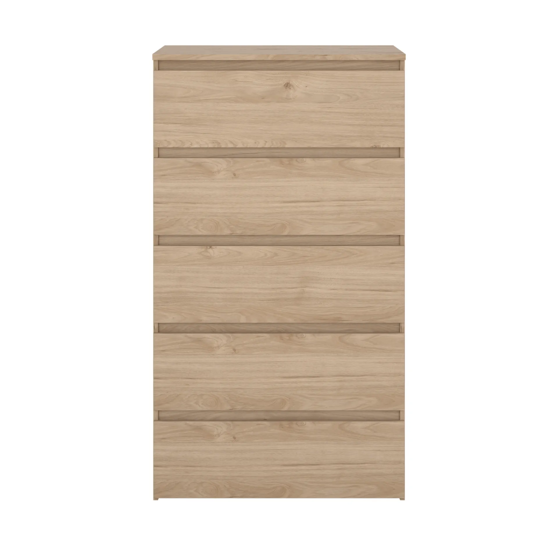 Discount Nimara Maise kommode H:114 x B:65 x D:41 cm med 5 skuffer i egelook