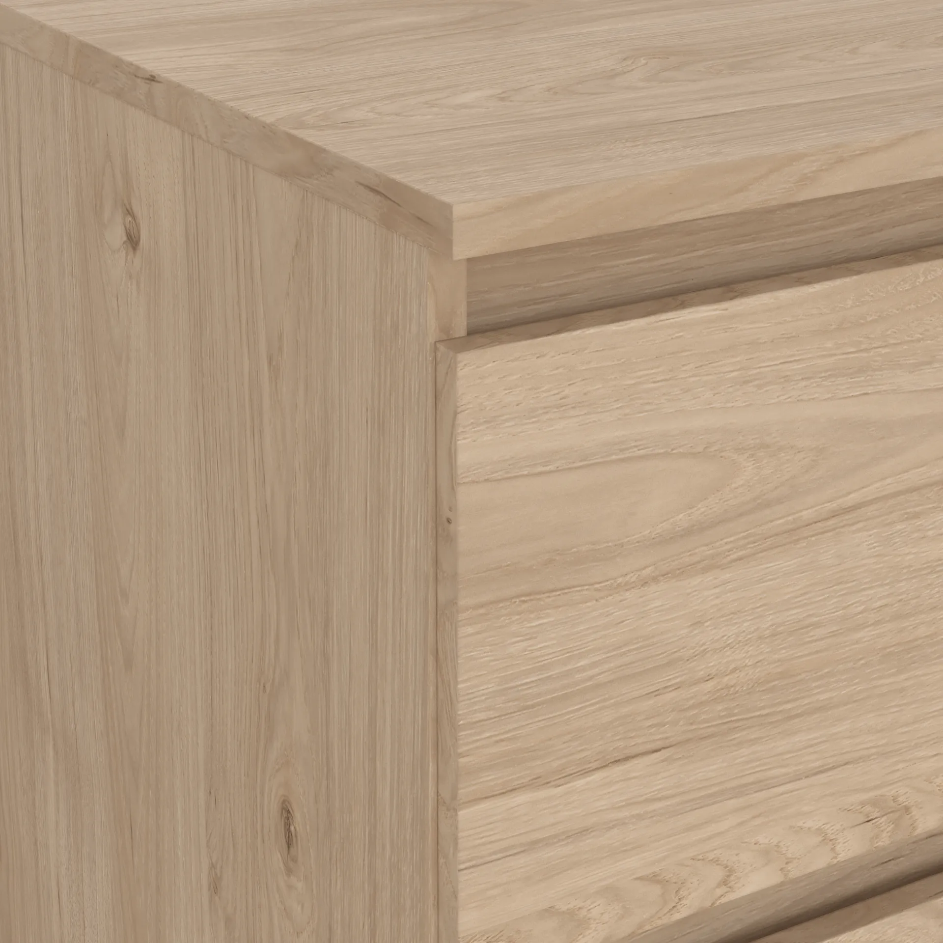 Discount Nimara Maise kommode H:114 x B:65 x D:41 cm med 5 skuffer i egelook