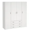 New Nimara Malia garderobeskab hvid 4 låger 3 skuffer