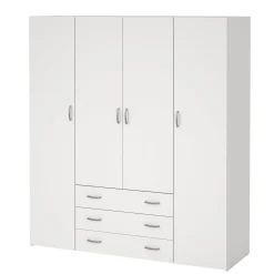 New Nimara Malia garderobeskab hvid 4 låger 3 skuffer