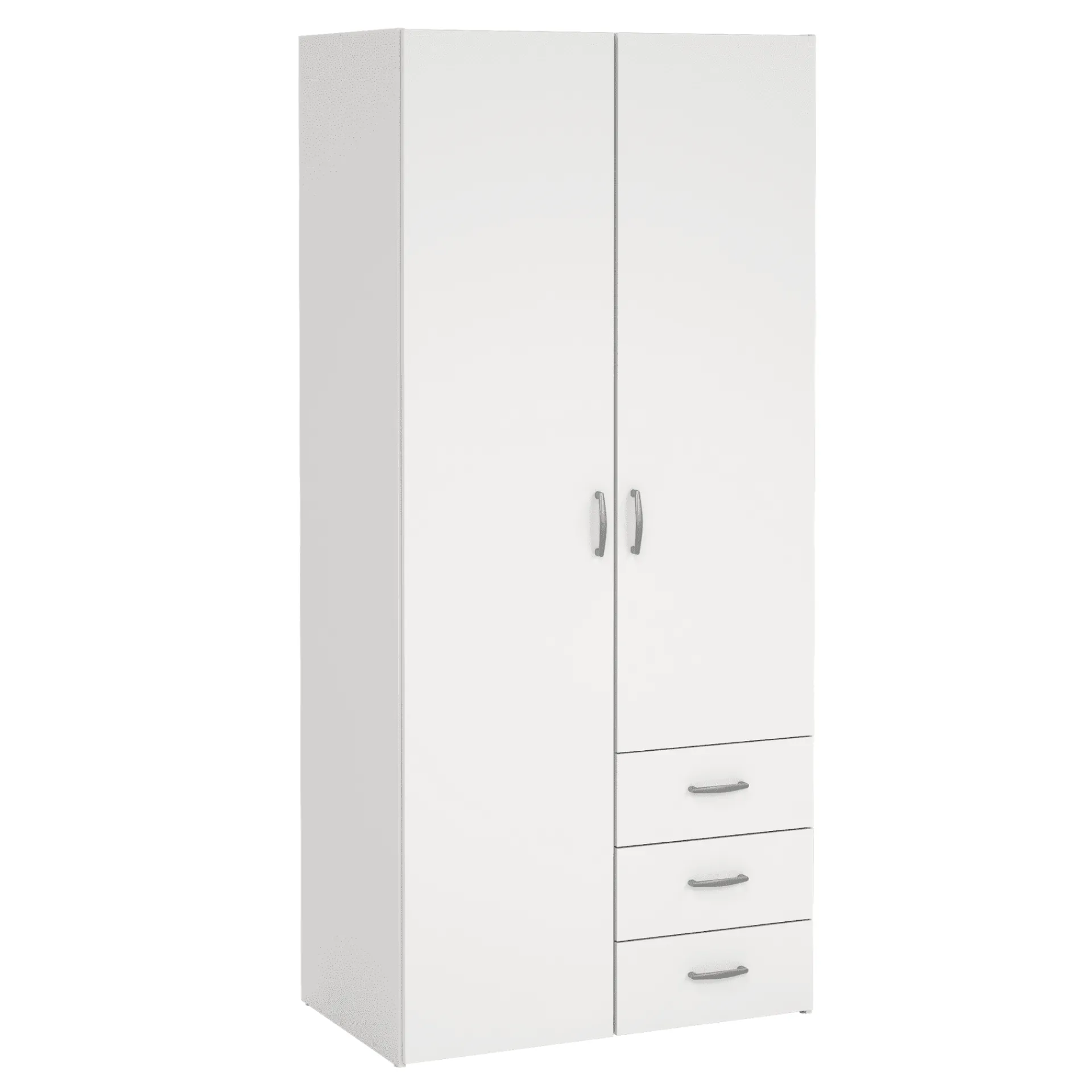 Nimara Malia garderobeskab hvid 2 låger 3 skuffer