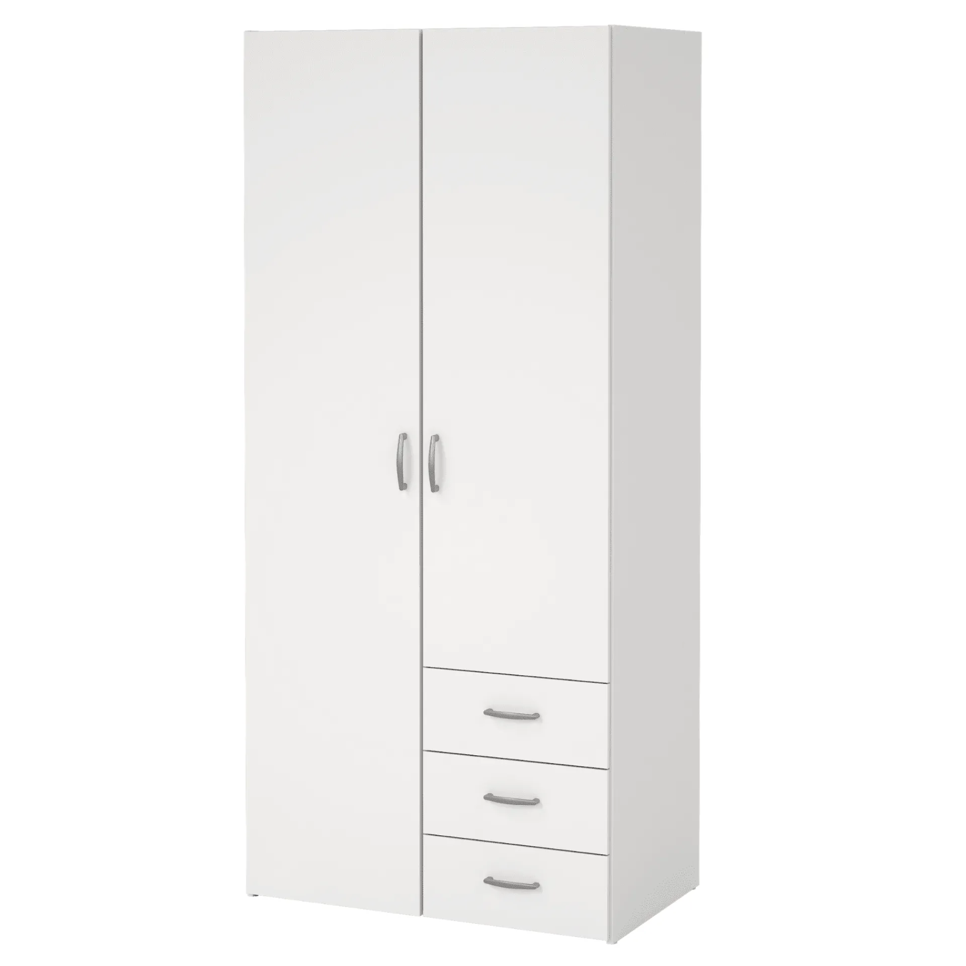 Nimara Malia garderobeskab hvid 2 låger 3 skuffer