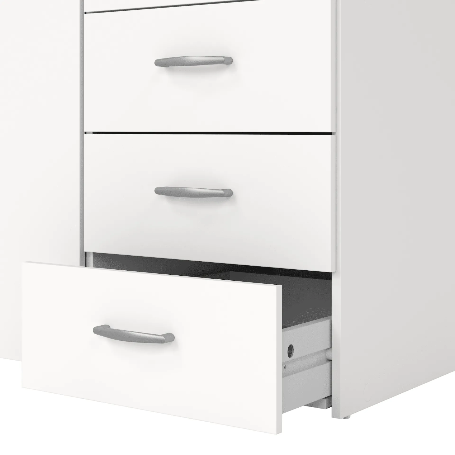 Nimara Malia garderobeskab hvid 2 låger 3 skuffer