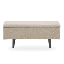 Sale Nimara Malika bænk med opbevaring i beige boucle 95x35x42 cm