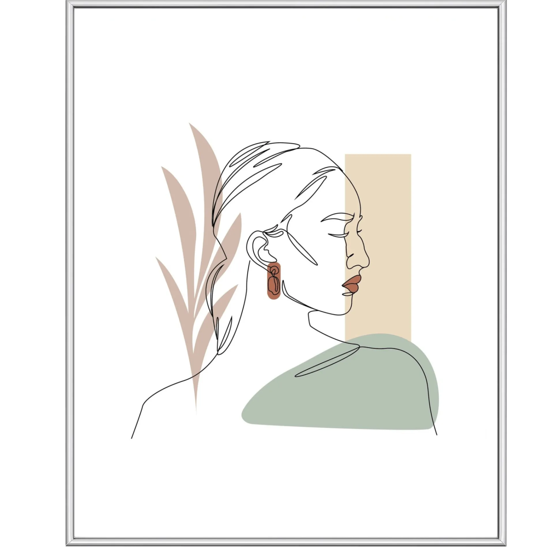 Nimara Malina billedramme PVC blank Sølv 40x50 cm