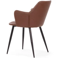 Sale Nimara Mathilda - spisebordsstol i brun kunstlæder