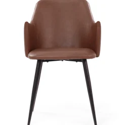 Sale Nimara Mathilda - spisebordsstol i brun kunstlæder