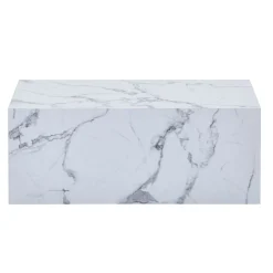 Clearance Nimara Maxine sofabord hvid marmor look 90x50 cm