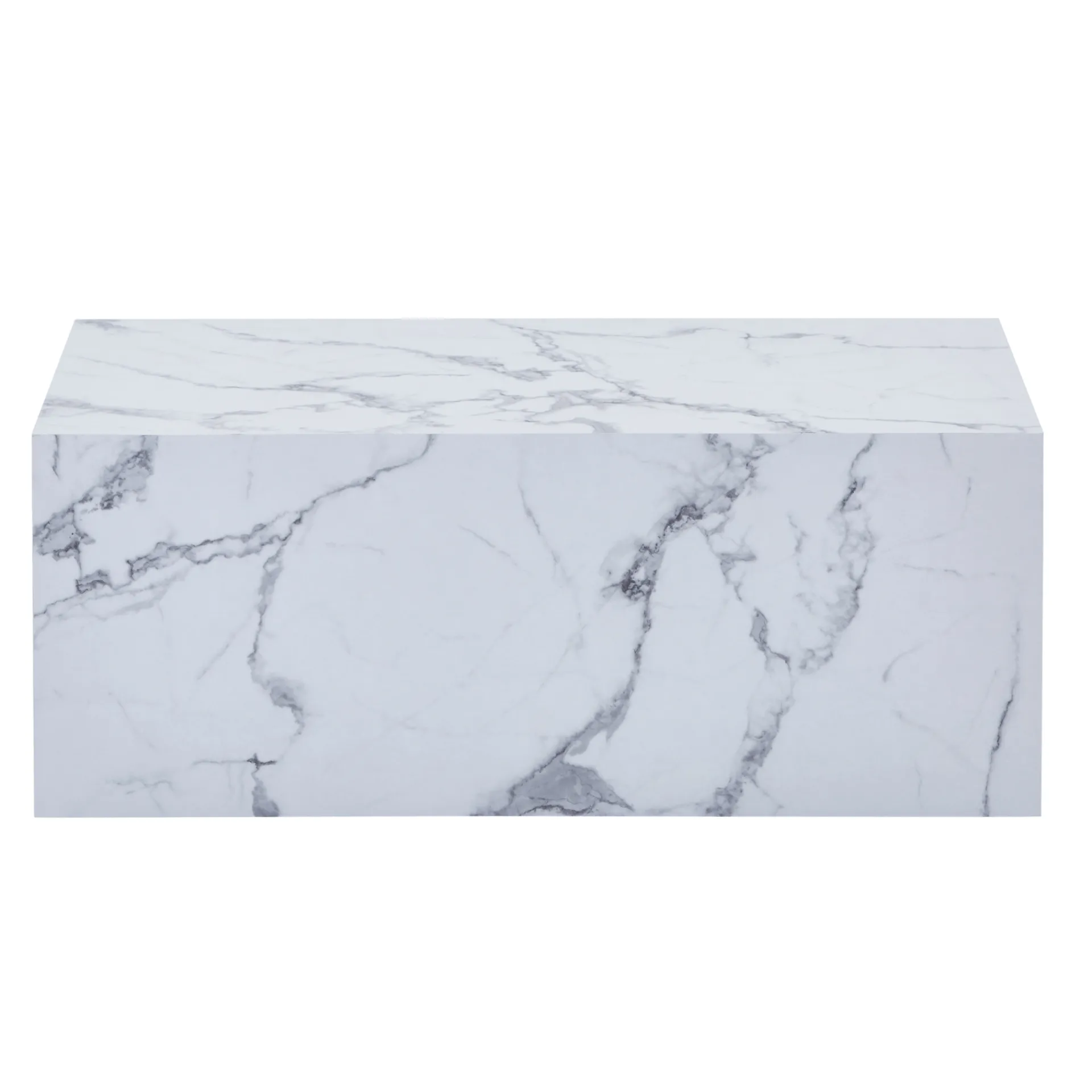 Clearance Nimara Maxine sofabord hvid marmor look 90x50 cm