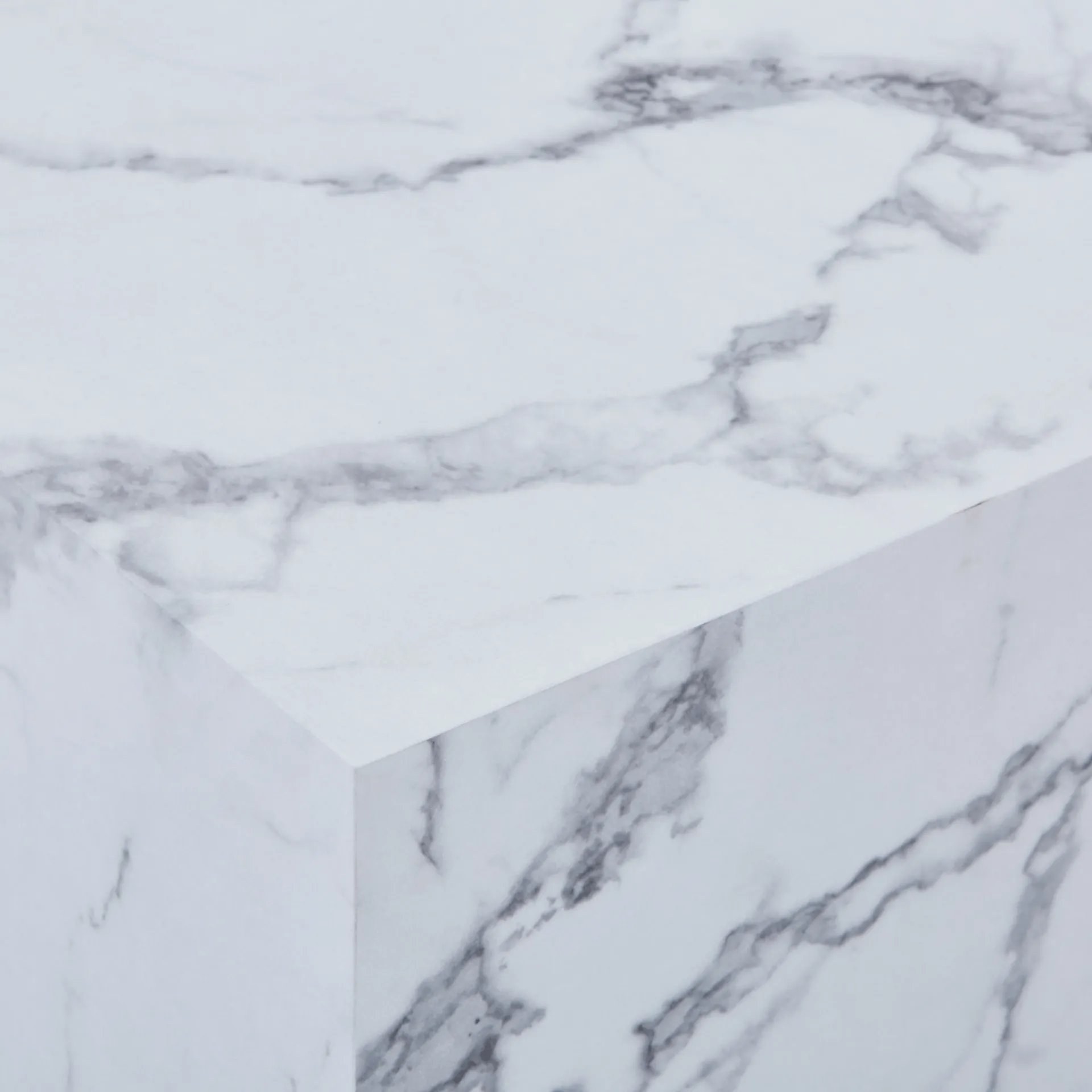 Clearance Nimara Maxine sofabord hvid marmor look 90x50 cm