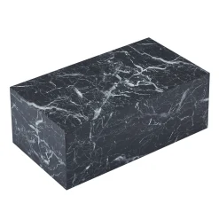 Outlet Nimara Maxine sofabord sort marmor look 90x50 cm