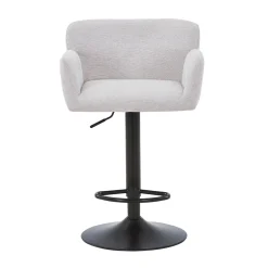 Outlet Nimara Melody Barstol - beige tekstil med justerbar højde og drejefunktion