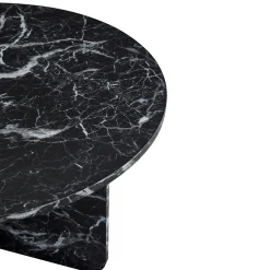 Online Nimara Mercy sofabord sort marmor look Ø80 cm