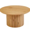 Best Nimara Milas rundt lamel sofabord - Ø80 cm - Egelook med søjleben