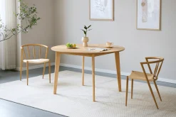 Discount Nimara Miles - Rundt spisebord Ø120 cm i olieret egefiner med sildebensmønster