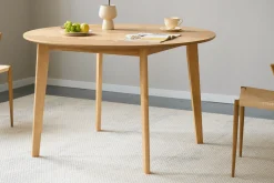 Discount Nimara Miles - Rundt spisebord Ø120 cm i olieret egefiner med sildebensmønster