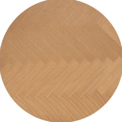 Discount Nimara Miles - Rundt spisebord Ø120 cm i olieret egefiner med sildebensmønster