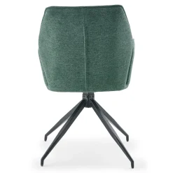 Outlet Nimara Minna Spisebordsstol - grøn tekstil med drejefunktion 360 grader