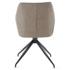 Sale Nimara Minna Spisebordsstol - sand tekstil med drejefunktion 360 grader