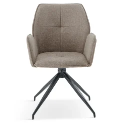 Sale Nimara Minna Spisebordsstol - sand tekstil med drejefunktion 360 grader