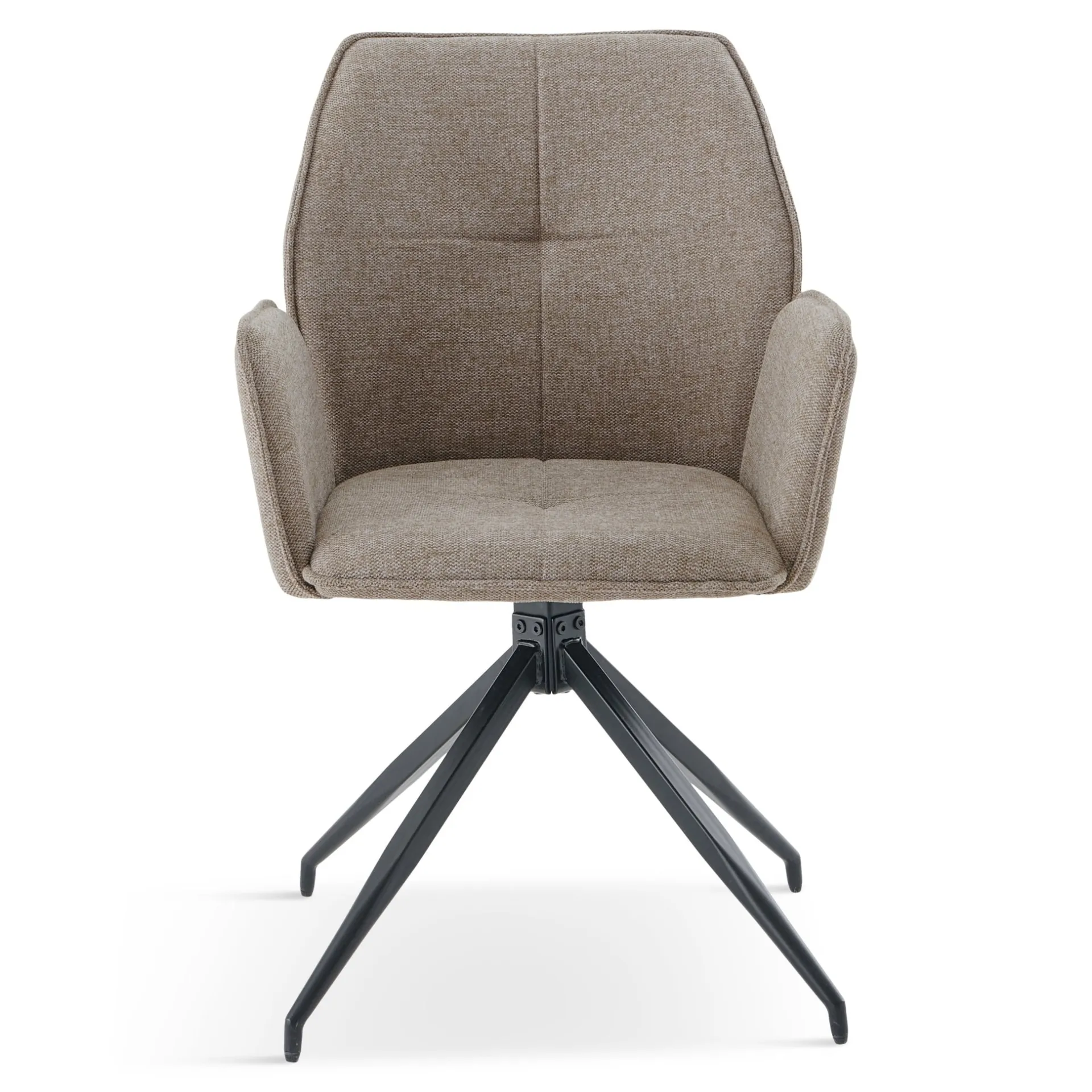 Sale Nimara Minna Spisebordsstol - sand tekstil med drejefunktion 360 grader