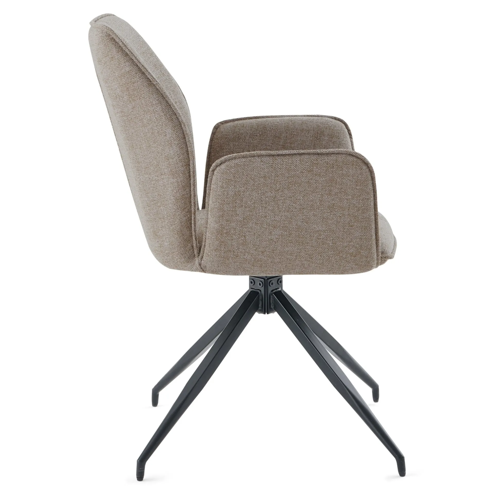 Sale Nimara Minna Spisebordsstol - sand tekstil med drejefunktion 360 grader