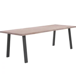 Online Nimara Molly plankebord - 300x95 cm - i hvidolieret eg med A-ben - (Forberedt til tillægsplader)