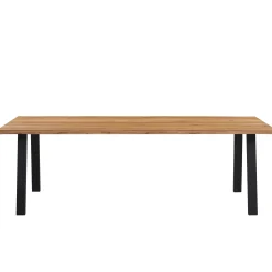 Online Nimara Molly plankebord - 240x95 cm - naturligt olieret eg med A-ben (Forberedt til tillægsplader)