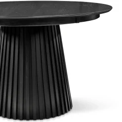 Online Nimara Monica rundt lamel spisebord i sort 120 cm