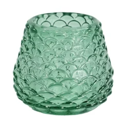 Nimara Naja glas fyrfadsstage grøn 7 cm