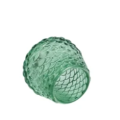 Nimara Naja glas fyrfadsstage grøn 7 cm