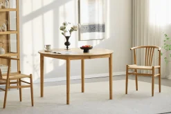 Outlet Nimara Naomi spisebordsstol i bøg med fletsæde