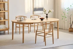 Outlet Nimara Naomi spisebordsstol i bøg med fletsæde