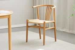 Outlet Nimara Naomi spisebordsstol i bøg med fletsæde