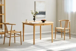 Outlet Nimara Naomi spisebordsstol i bøg med fletsæde