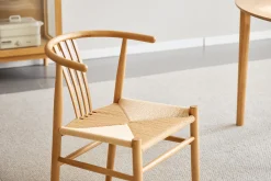 Outlet Nimara Naomi spisebordsstol i bøg med fletsæde