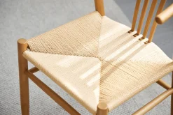 Outlet Nimara Naomi spisebordsstol i bøg med fletsæde