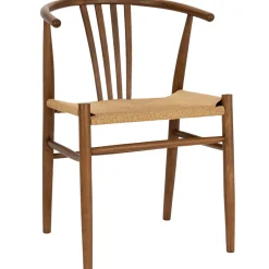 Clearance Nimara Naomi spisebordsstol i røget bøg med fletsæde