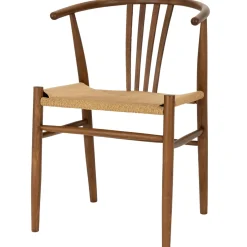 Clearance Nimara Naomi spisebordsstol i røget bøg med fletsæde