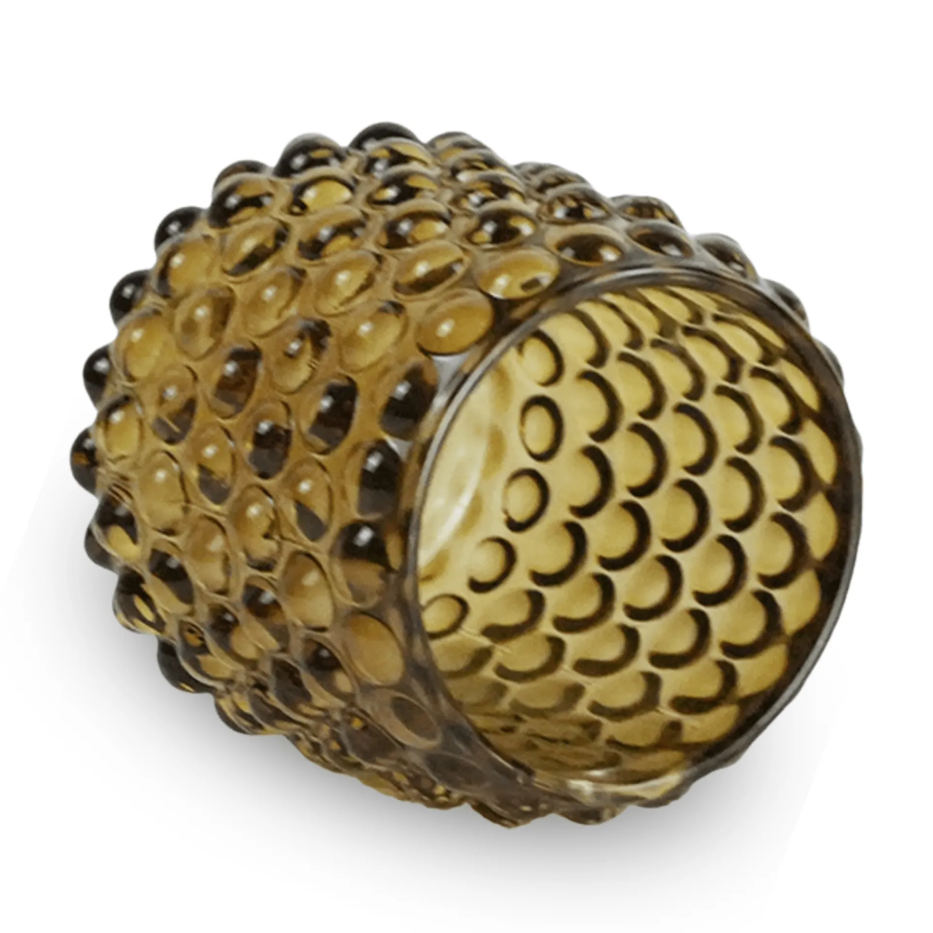 Discount Nimara Nelly glas fyrfadsstage amber 8,5 cm