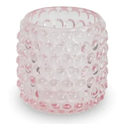 Hot Nimara Nelly glas fyrfadsstage lyserød 8,5 cm