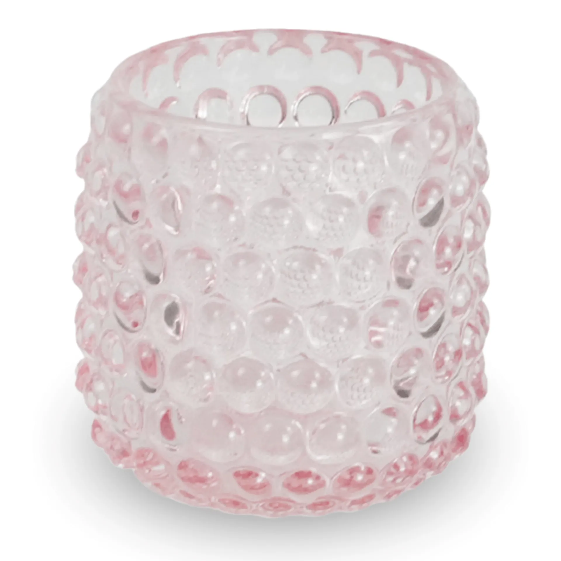 Hot Nimara Nelly glas fyrfadsstage lyserød 8,5 cm