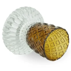 Hot Nimara Nori glas fyrfadsstage amber/grå 13,5 cm