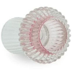 Sale Nimara Nori glas fyrfadsstage lyserød/klar 13,5 cm